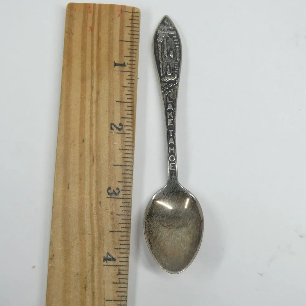 Emerald Bay Lake Tahoe Sterling Silver Souvenir Spoon Vintage 4
